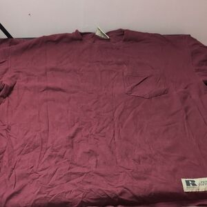 Vintage Russell Athletic Pro Cotton Maroon Pocket Short Sleeve Tee Large